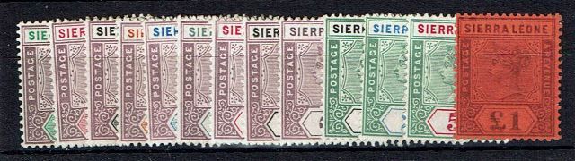 Image of Sierra Leone SG 41/53 VLMM British Commonwealth Stamp